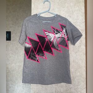 Athletic Works Gray Kids Tee with Pink and Black Design